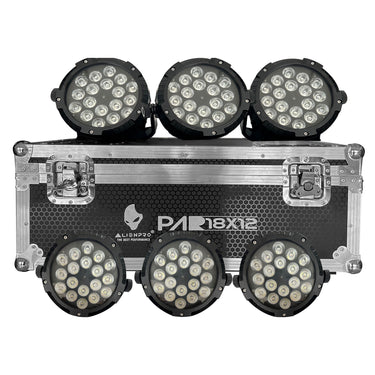 Par Led Alien 55-KIT-18X12 Epar 18X12W RGBWA Exterior Estuche Con 6 Piezas